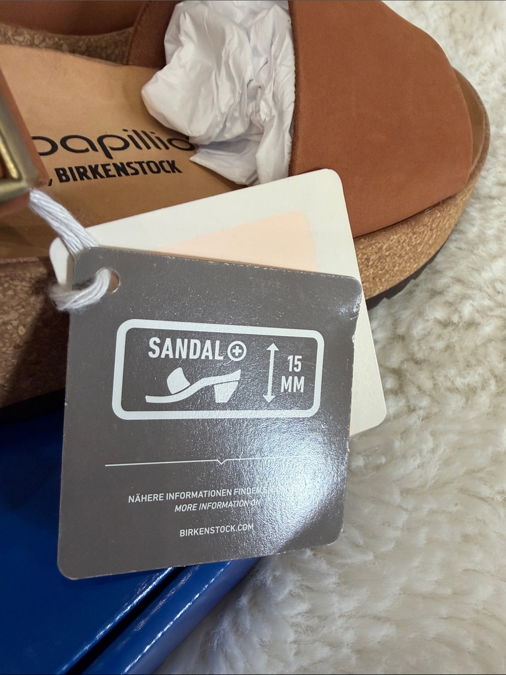 Papillio by Birkenstock,Size 10,Women's Tan Leather Ankle-Strap Sandals - Picture 6 of 17